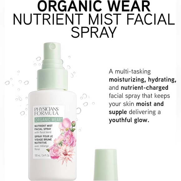 PHYSICANS FORMULA Organic Wear Nutrient Mist
Facial Spray, NEW - Picture 2 of 7